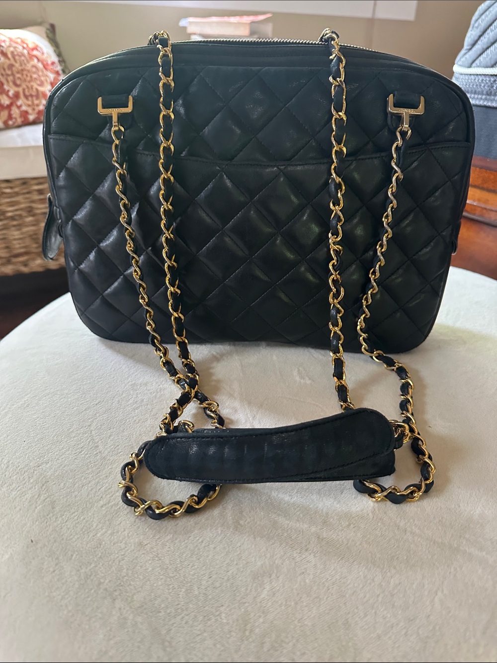 Vintage Chanel Quilted Chain-Handle Shoulder Bag